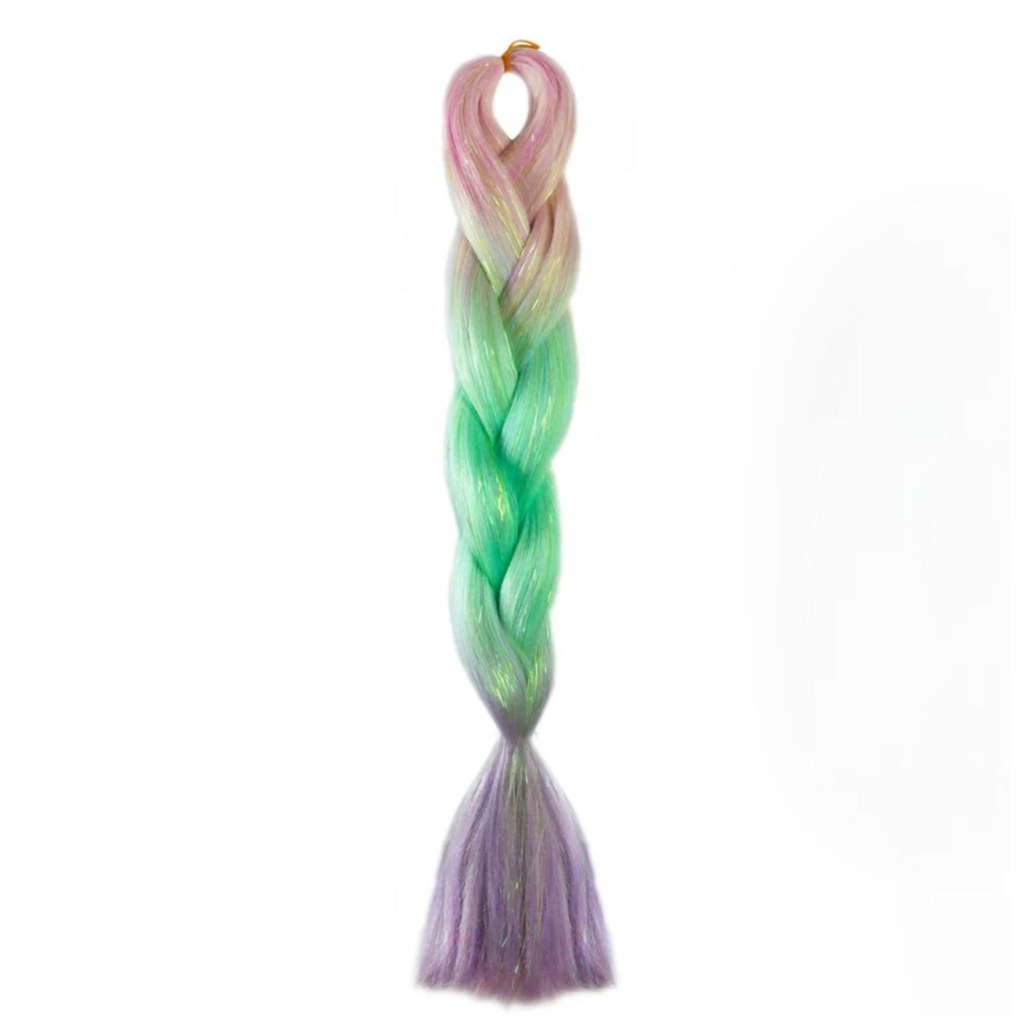 ** NEW ** Mermaid Feed in braid hair with tinsel