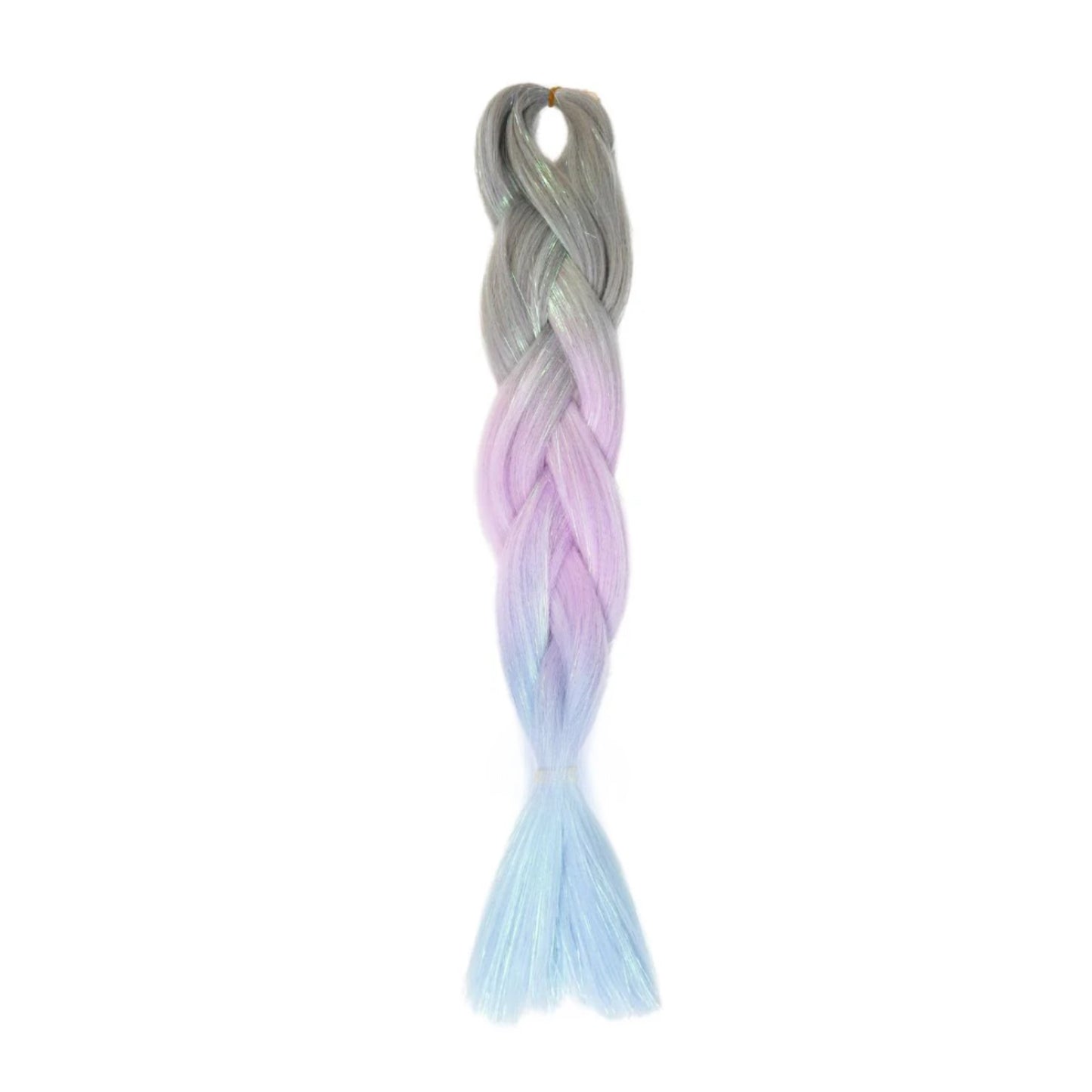 ** NEW ** Mermaid Feed in braid hair with tinsel