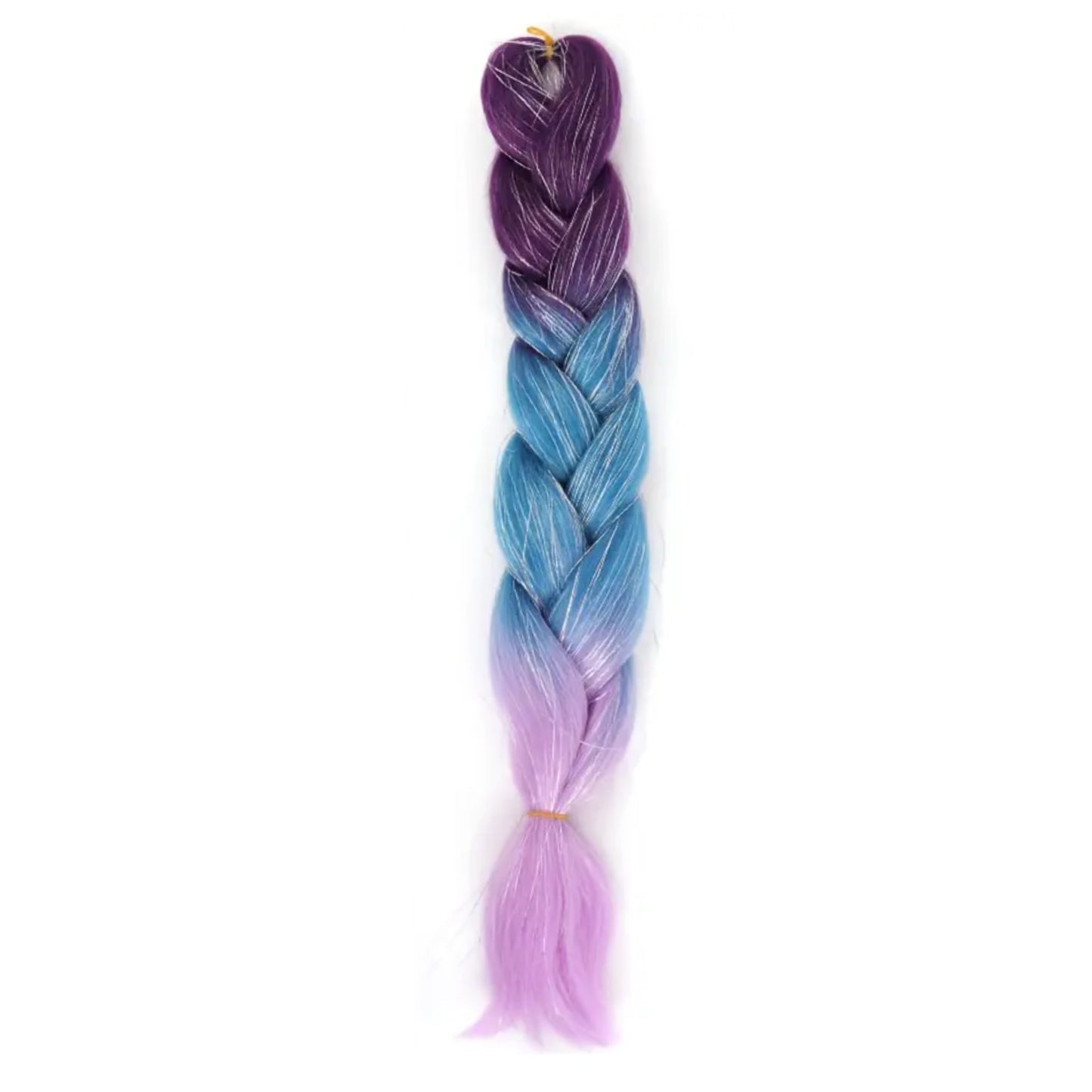 ** NEW ** Mermaid Feed in braid hair with tinsel