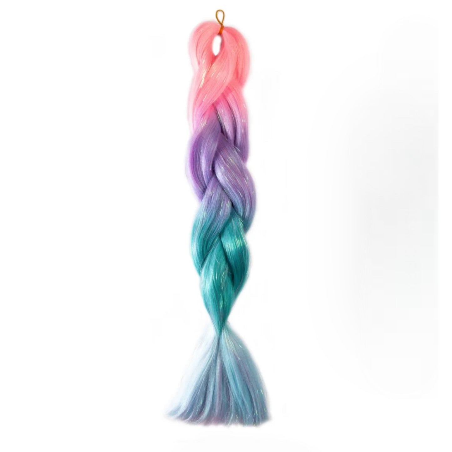 ** NEW ** Mermaid Feed in braid hair with tinsel