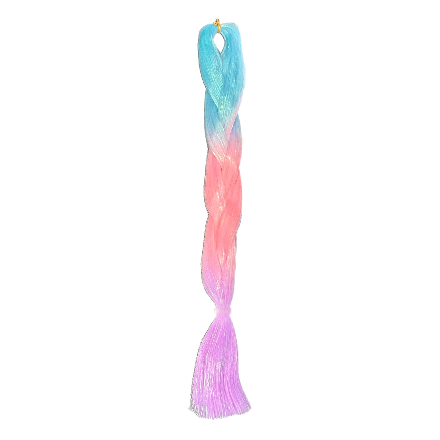 ** NEW ** Mermaid Feed in braid hair with tinsel